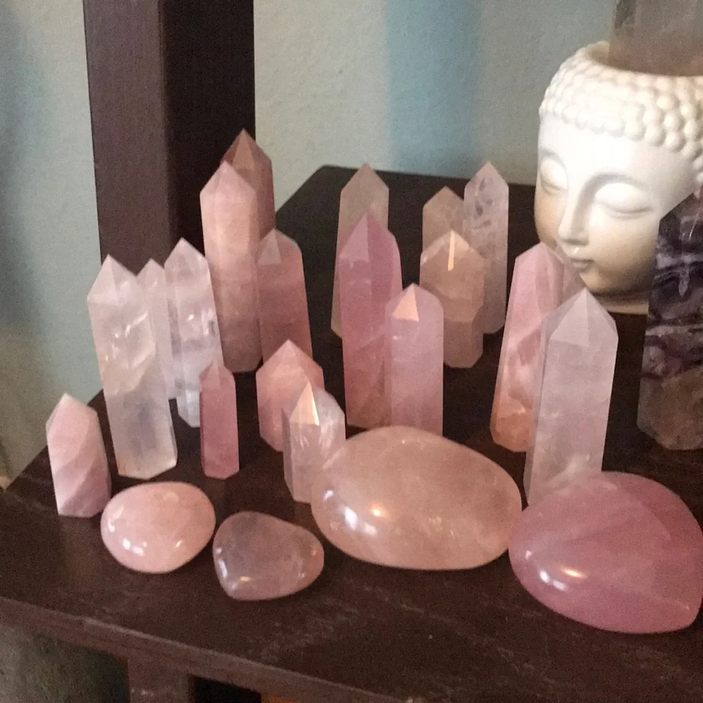 Natural rose quartz towers - Picture 6 of 8